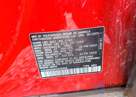 2023 Volkswagen Id.4 Pro S Plus from USA, damaged, VIN 1V2JNPE83PC045308